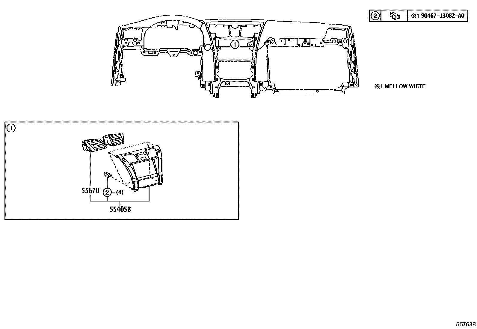 REGISTER ASSY, INSTRUMENT PANEL, NO.3 | 5567050070